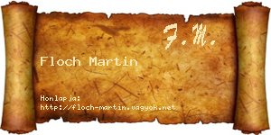 Floch Martin névjegykártya